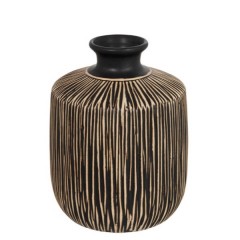 G MAMA VASE STRIPE CERAMIC 
